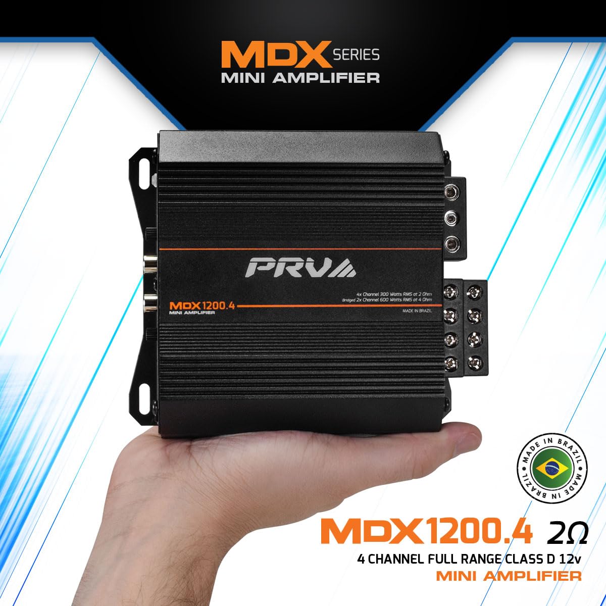 Amazon.co.jp: PRV Audio MDX1200.4 2オーム ミニ 4チャンネル カー